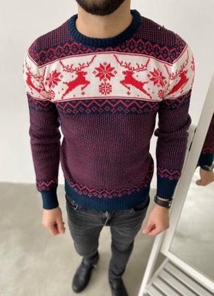 Чоловічі нововіднайденою светри з оленями / теплі кофти світери на новий рік6 фото