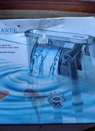Аквариумный подвесной фильтр akkee, внешний подвесной фильтр для аквариума, подвесной водопад мощнос2 фото