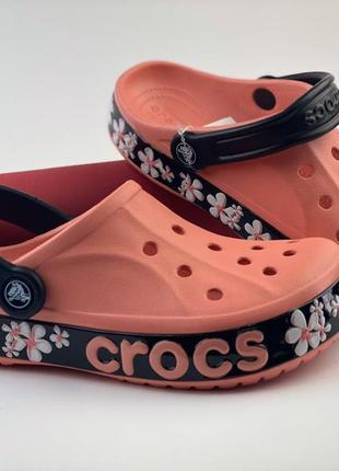 Кроксы женские bayaband graphic ii clog melon/floral коралловые с цветами1 фото