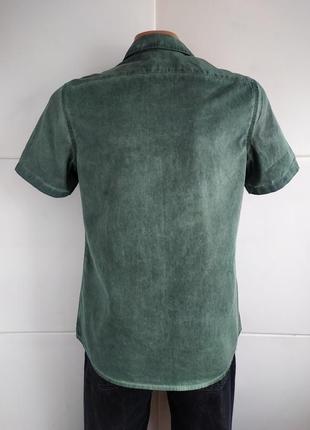 Мужская рубашка  asos  с воротником, короткими рукавами5 фото