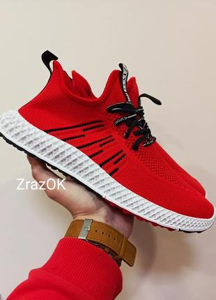 Чорні, червоні, сині, білі кросівки, кеди сліпони в стилі yeezy boost