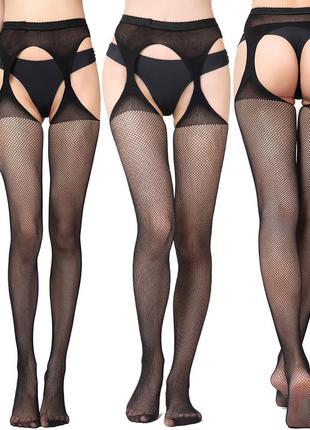 Колготки з імітацією панчіх "колготи-панчохи" 1108 - 2/3/4 (s/m/l) - еротична білизна