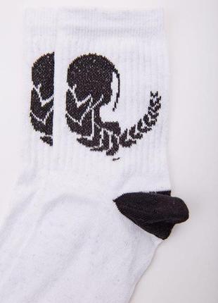 Білі жіночі шкарпетки, з малюнком, розмір 36-40, 167r5202 фото