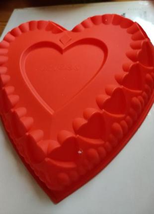 Силиконовая форма   "сердце узорное" большое