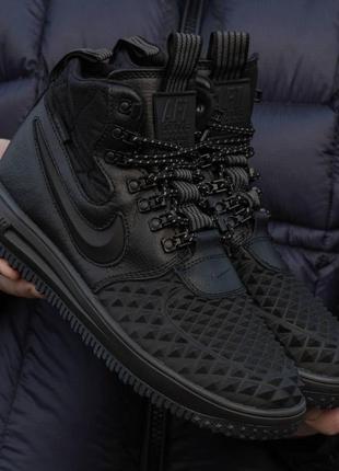 Зимние женские кроссовки nike lunarforce duckboot black (термо)38-39-41