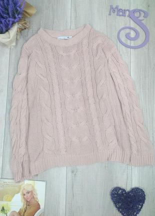Женский вязаный свитер lager 157 цвет пудровый размер м