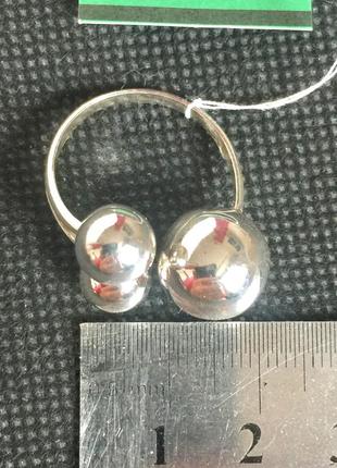 Новое родированое серебряное кольцо шарики серебро 925 пробы7 фото