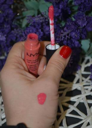 Жидкая помада для губ nyx professional makeup soft matte lip cream8 фото