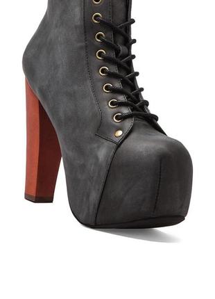 Ботильоны lita на платформе в цвете black distressed jeffrey campbell1 фото