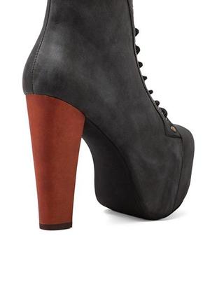 Ботильйони lita на платформі в кольорі black distressed jeffrey campbell3 фото