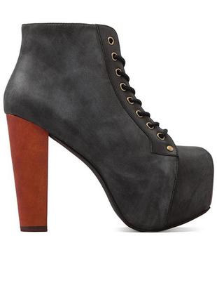 Ботильйони lita на платформі в кольорі black distressed jeffrey campbell4 фото