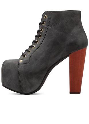 Ботильйони lita на платформі в кольорі black distressed jeffrey campbell6 фото