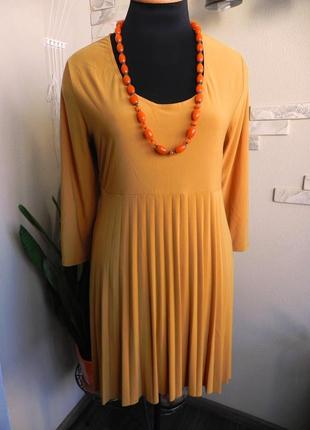 Сукня туніка гірчично-жовтого відтінку зробить вас чарівною
