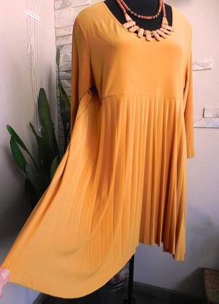 Платье туника горчично-желтого оттенка сделает вас неотразимой4 фото