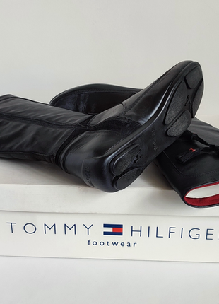 Фирменные сапоги натуральная кожа черные бренд - tommy hilfiger оригинал 37-38р.9 фото