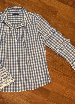 Стильная блузка рубашка в клетку limited ( m&s) р.м/10/382 фото