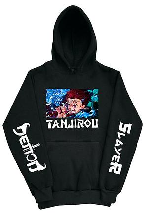Худи с принтом клинок рассекающий демонов. танджиро. demon slayer 2xs-2xl