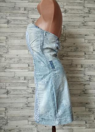 Платье roberto cavalli женское джинс без бретелек6 фото