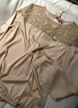 Шовкова блуза кольору чайної троянди