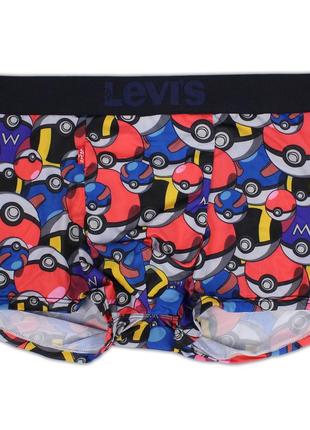 Мужские трусы levis, приятный гладкий материал, цвет красный покемон, разные размеры