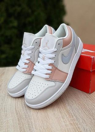 Жіночі кросівки | nike air jordan 23 | білі/сірі/пудра | шкіра, :36