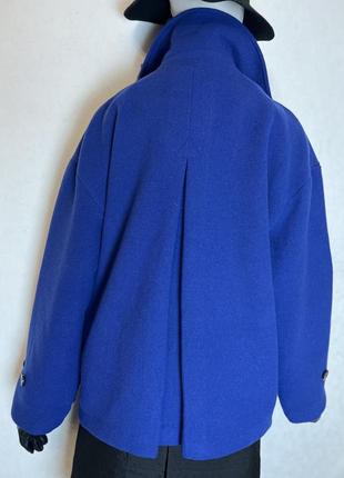 Вовна,нове,стильне сине пальто,полупальто,батал,c&amp;a,4 фото
