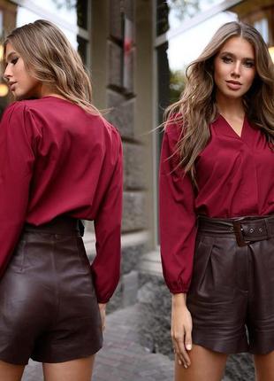 Елегантна жіноча блуза до великих розмірів 41323 "софт запах" в кольорах4 фото