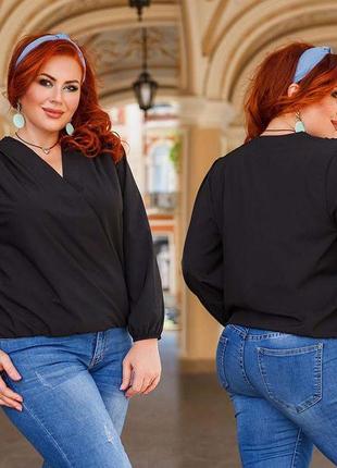 Елегантна жіноча блуза до великих розмірів 41323 "софт запах" в кольорах1 фото
