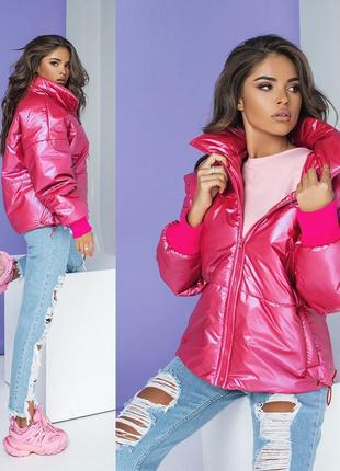 Женская стильная демисезонная куртка 2210 в расцветках6 фото