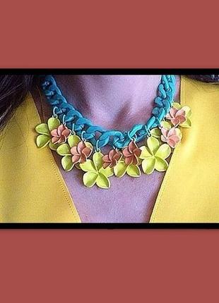 Розкішне масивне кольорове кольє zara