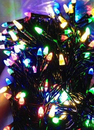 Гирлянда светодиодная новогодняя цветная 500 led 28 м | гирлянда электрическая| новорічна гірлянда|4 фото