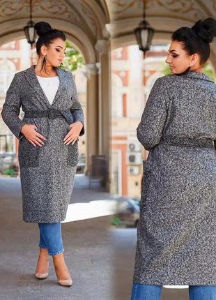 Жіноче пальто-кардиган 41334 "букле кишені" різних у кольорах