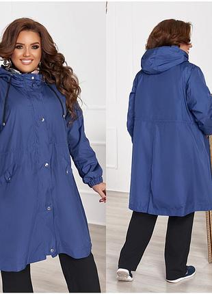 Женский плащ-тренч супер батал 3372 в разных расцветках