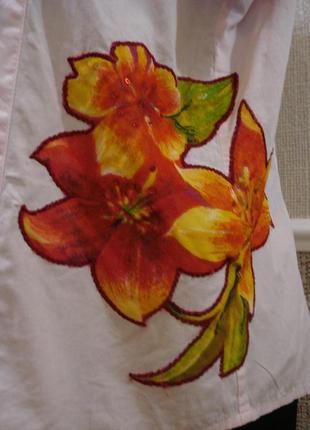 Летняя кофточка блузка с коротким рукавом и воротником3 фото