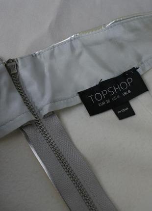 Серебристая юбка миди от topshop6 фото