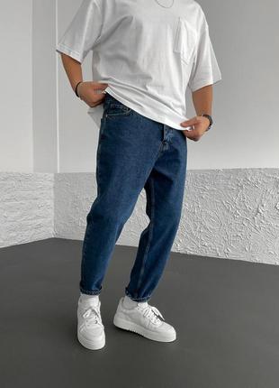 Мужские модные качественные джинсы мом синие. мужские джинсы-бойфренды