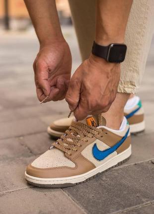 Мужские стильные кроссовки n!ke dunk low ‘’dark driftwood’’ коричневые