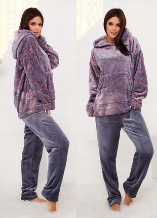 Піжама-костюм махровий жіночий 1000 в різних кольорах