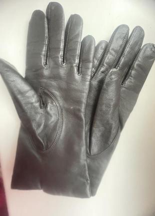 Перчатки кожа натуральная коричневые италия2 фото