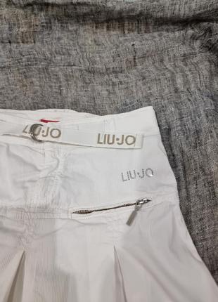 Юбка liu jo 10-12 лет короткая белая с поясом для девочки детская юбка3 фото