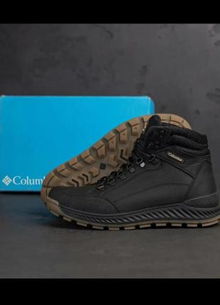 Чоловічі зимові шкіряні черевики/кросівки з логотипом columbia4 фото