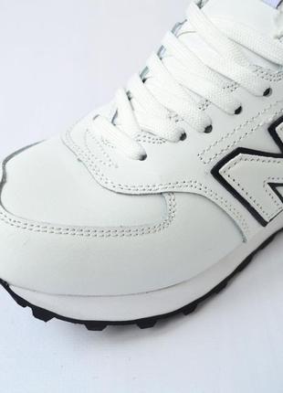 New balance 574 кроссовки женские кожаные топ качество зимние с мехом ботинки сапоги высокие теплые кожа5 фото