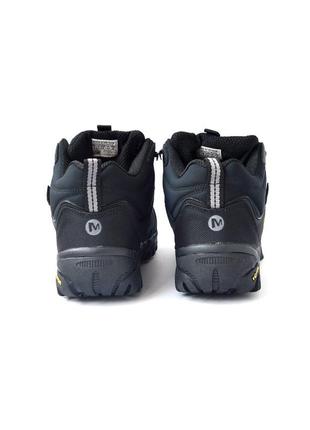 Merrell vibram cordura кроссовки мужские зимние с мехом отличное качество ботинки сапоги высокие теплые мерел водонепроницаемые черные8 фото