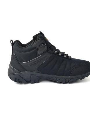 Merrell vibram cordura кроссовки мужские зимние с мехом отличное качество ботинки сапоги высокие теплые мерел водонепроницаемые черные6 фото