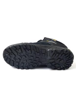 Merrell vibram cordura кроссовки мужские зимние с мехом отличное качество ботинки сапоги высокие теплые мерел водонепроницаемые черные2 фото