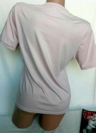 Спортивная футболка розовая с принтом р. м/l - 44/46 - нюанс, от crane3 фото