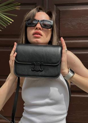 Шикарная классическая сумка celine lux black   бренд люксова модель