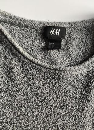 Пуловер h&m р. м светло-серий буклированый5 фото