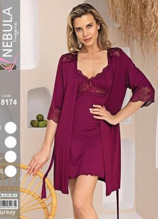 Комплект халат и рубашка из вискозы хорошего качества!!!
размеры:m;l;xl;
2xl