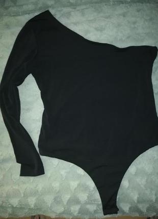 Лонглслів боді одне плече чорний xl р.
